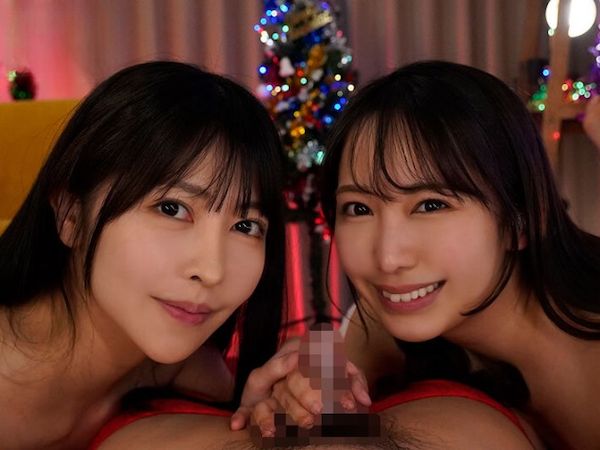 【森日向子×弥生みづき】とイチャイチャするクリスマスセックス♡騎乗位腰振りから精液の中出しもOK！